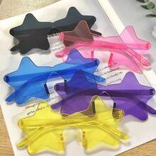 15/10/5/1 نظارة بنجمة خماسية بدون إطار، ألوان شفافة كالحلوى، نظارات للحفلات، مناسبة كهدايا للحفلات، مثالية لحفلات المسبح وحفلات الشاطئ وحفلات الصيف وأعياد الميلاد والكرنفالات والأحداث الممتعة أو هدايا الحفلات. (ألوان متنوعة عشوائية) - متعدد الألوان - مشاهدة 2