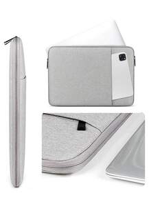 1Pc Laptop Sleeve Bag Compatible With 13/14/15/16 Inch MB Air/Pro/IPad/Surface/ /HP Computer Bag,Accessories Polyester Case With Pocket - Multicolor - View 2