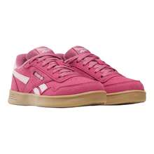 Tenis Reebok Court Advance para Mujer: Calzado de Gamuza Rosa con Suela de Goma Retro, Microburbujas DMX para Amortiguación Superior y Estilo de Tenis Clásico, Ideales para un Look Femenino y Confort Prolongado. - Rosa - Ver 2