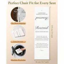 Wedding Reserved Chair Signs U2013 15x 53 Inch Memorial Sign Chairs In Loving U2013 Wedding, Engagement, Or Heaven Tribute Keepsake - Yêu trong tim - Xem 3
