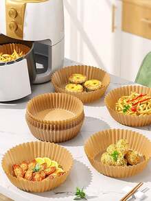 Air Fryer Parchment Paper Liners, Round Baking Silicone Oil Paper Mats, Air Fryer Accessories - Multicolor - View 1