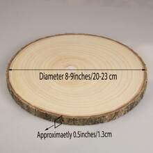 1/2 Pc Large Wooden Slice, For Making Tabletop Decor; Unfinished Round Wooden Discs, For Crafts And Tabletop Decoration; Rustic Wedding Wooden Slices, For Holiday Decor And DIY Projects - Brown - View 10
