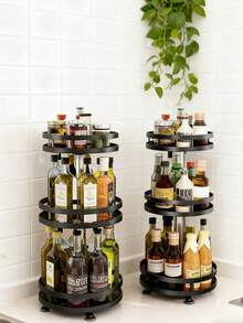 1个360度旋转厨房调料架调味品收纳整理架 - 彩色 - 查看 5