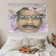 Funny Meme Tapestry Flag Suitable For Indoor Bedroom Home University Dormitory Party Tapestry Gift Art Poster Man Cave Decor - màu đen - Xem 8