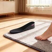 1双黑色增高鞋垫，带减震气垫，多层可拆卸，柔软弹性，男女通用运动鞋鞋垫，隐形增高垫，隔热保暖，适合闺蜜节、狗狗主题、嘉年华、鞋子、春夏精选、伴娘礼物、房间装饰、卧室装饰、海滩、旅行、男士、女士、度假等场合。 - 黑色 - 查看 2