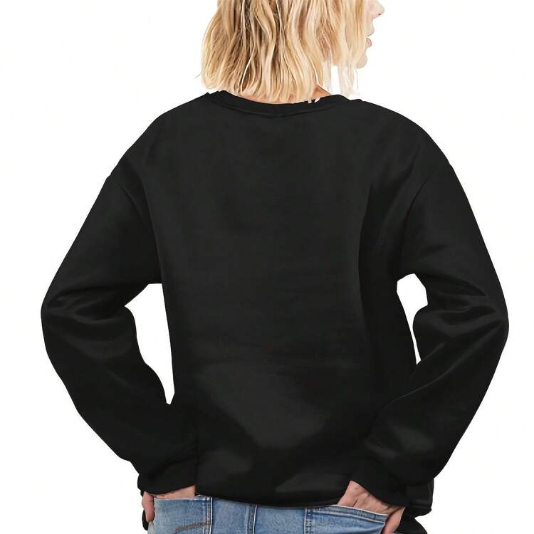 Frozen And Mom Birthday Mama Family Party Snowman Women Sweatshirt - Seseable (2) - Black - View 2