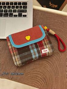 1个大容量便携式化妆品及杂物网格收纳袋，糖果系列迷你卫生巾收纳袋，多功能便携式收纳袋