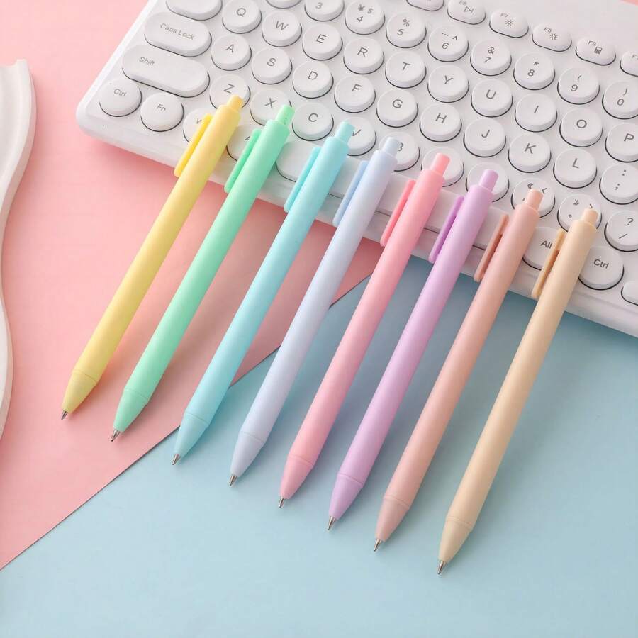 20/30pcs/Set Random Color Ballpoint Pens With Black Refills, Colorful Barrels, Quick-Drying Ink, Student Stationery, Office Supplies - Multicolor - View 1