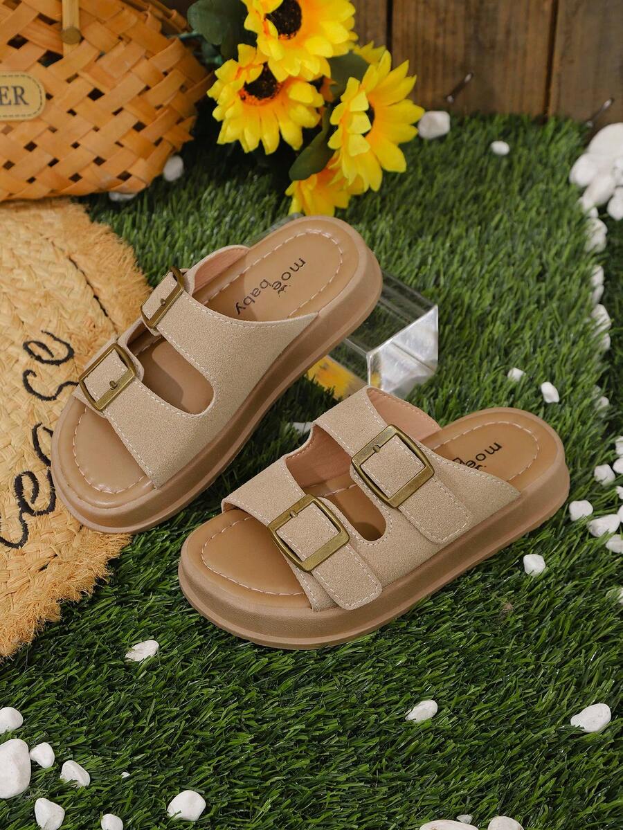 1 Pair Kids Slippers, Boys/Girls Fashion Summer Slippers, Soft Bottom Non-Slip, Slip-On Beach Sandals