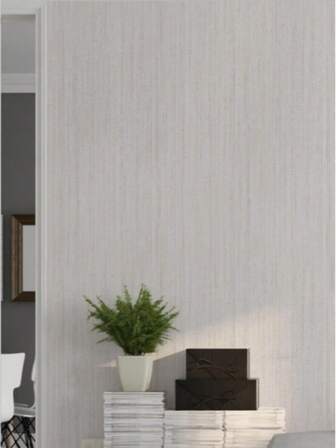 1 rollo de pegatina decorativa a rayas, papel tapiz autoadhesivo removible de lino beige, adecuado para gabinetes (15.76*118 pulgadas)