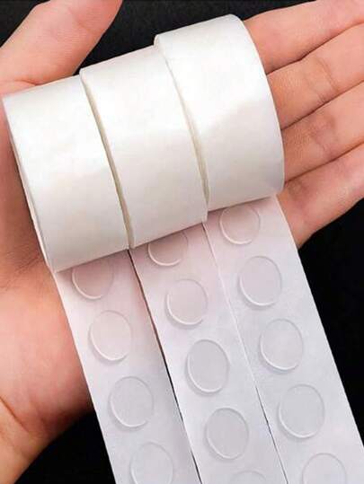 100/300/500 Adhesive Dots Transparent Balloon Glue (100 Dots/Roll) Removable Adhesive Dots Double-Sided Tape, 12mm Diameter For Scrapbooking, Parties, Weddings, And Balloon Decorations [Random Styles And Packaging]