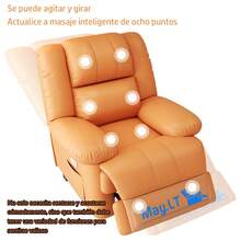 Sofá de masaje eléctrico multifuncional con carga USB, balanceo de 270 grados y posiciones ajustables para sentarse y reclinarse. Moderno y cómodo sillón reclinable individual para sala de estar. - Naranja - Ver 8