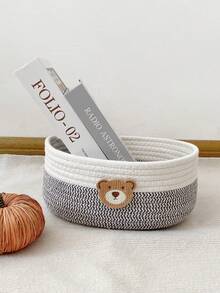 1 chiếc giỏ đựng đồ ăn vặt hình hoạt hình dễ thương, hộp đựng điều khiển từ xa để bàn, giỏ đựng đồ cạnh giường, giỏ đựng đồ dùng cho thú cưng, giỏ quà tặng ngày Valentine/sinh nhật. - Nhiều màu - Xem 22