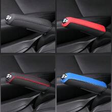 Car PU Leather Handbrake Cover Protective Sleeve Hand Brake Protection Car Interior Accessories