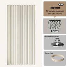 Foldable Shower Curtain, Grey Privacy Bathroom Divider, Includes High-Quality Heat-Resistant Folding Mat, Black Grommet Holes, Wavy Polyester Folding, Machine Washable All-Season, High-Quality Shower Curtain