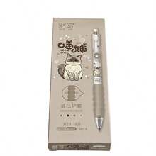 1/2/4支装可爱猫咪主题中性笔 - 0.5毫米细笔尖，速干黑色墨水 - 时尚有趣的按动式笔，适合办公室、学校和家庭使用，书写笔，学习用品，文具，史迪奇 - 彩色 - 查看 5