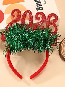 4pcs 2026 Christmas Headband Decorations, Creative Headpiece For Christmas Party, New Year Party, Photo Props, Christmas Decorations