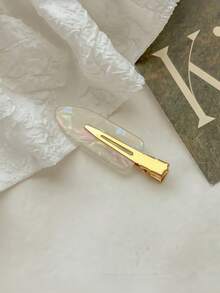 2个装小巧便携防滑发夹，适合居家女孩和美发沙龙使用，无缝发夹，刘海夹，发饰，化妆夹，鳄鱼夹，侧夹，发夹，化妆夹，直发夹，女孩滑板夹，边缘夹，鳄鱼夹，鳄鱼夹，女孩发夹，甜美刘海夹，鳄鱼夹，发饰，爪夹，发夹，发卡，头部饰品，发夹 - 2pcs白色髮夾 - 查看 5