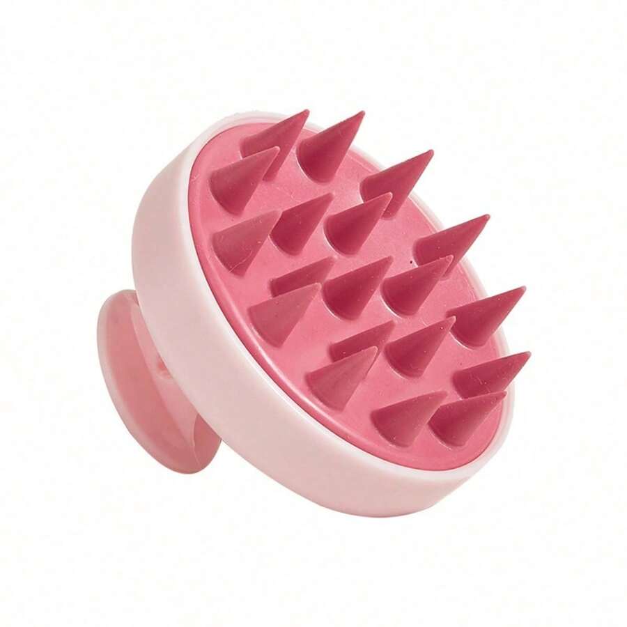Popular Silicone Shampoo Brush Massager Shampoo Comb Shampoo Head Massage Brush - Đỏ - Xem 1