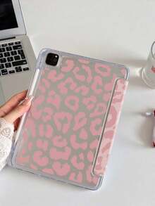 Leopard Print Double-Sided Acrylic Transparent Crystal Tablet Protective Case, Compatible With IPad 11 (2025/10.9)/Air 4/5/6/7 (2025/10.2)/Pro 11/10th Gen/9.7/10.5, Galaxy Tab A9, Kindle (11th Gen - 2024 Release), With Sleep/Wake Function, Fashionable And Minimalist Leopard Pattern, Ideal Daily Protection