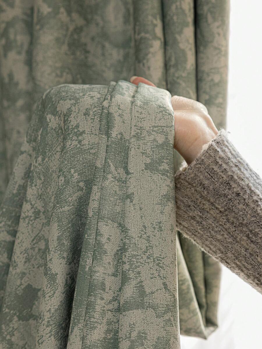 1 件装高档提花遮光窗帘，适用于豪华客厅、卧室、别墅阳台，高品质遮光窗帘，长 84 英寸 - 藍色 - 查看 1