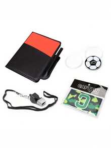 1 Set Soccer Referee Supplies, Referee Equipment Including Red/Yellow Cards, Whistle, Armband, Referee Tools - Multicolor - View 13