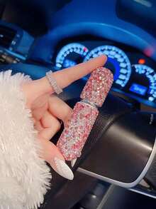 Sticlă de parfum reîncărcabilă de 10 ml pentru călătorie, sticlă cu pulverizator etanșă, sticlă de apă pentru machiaj (decorație din cristal + pulverizator rotativ) - Multicolor - Vizualizare 3