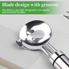 Spoon Cactus Peeler, Multi Functional Pelador De Nopales Con Espinas Stainless Steel Cactus Peeling Tool With Perforated Long Handle Noodle Knife, Suitable For Kitchen Small Tool Accessories, Holiday Transportation, Home Goods, Halloween, Christmas. - Silver - View 7