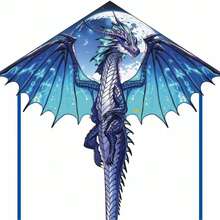 Cerf-volant 3D découpé de dragon de glace mystérieux - en polyester, convient pour le plaisir en extérieur à la plage et au parc, idée de cadeau de vacances créative, meilleur choix, cadeau parfait (comprend une ficelle de cerf-volant de 100 m) (L'image ne montre pas la ficelle du cerf-volant en raison de l'embellissement) - Multicolore - Voir 9