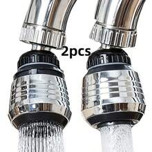 1个360度旋转水龙头延长器，厨房节水起泡器，防溅水龙头喷头，增压花洒设计，方便清洁和节水，厨房和浴室配件