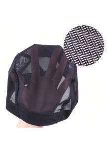 1pc Free Size Stretchy Mesh Dome Wig Cap, Breathable Woven Wig Cap Easy To Sew Hair In