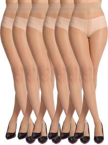 1pc/3pcs/6pcs 20D Solid Women's Tights, Ultra-Thin Pantyhose With Reinforced Toe, High Waist Long Socks - Recommended For 40-60kg Body Weight - Multicolor - View 14