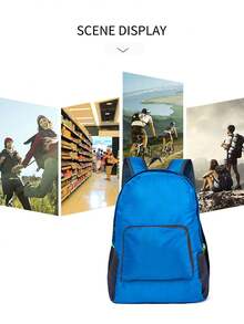 Foldable Backpack Waterproof Travel Bag Lightweight Large Capacity Sport Bag Portable Storage Bag Women Men For Sports Fitness Exercise Outdoor Riding Hiking Travel Fishing Vacation Travel Camping Essentials Equipment Hiking Accessories - Multicolor - View 6