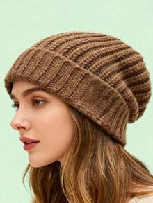 1顶男女通用经典时尚新款超大加厚针织帽，宽松百搭，修饰脸型，适合户外、休闲、街头、派对等场合，提升女性魅力和男性优雅气质，针织帽 - 帽子 - 查看 9