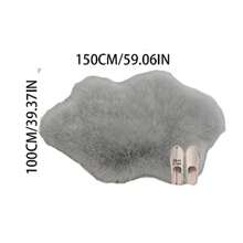 1pc Cloud-Shaped Gray Faux Wool Rug - Modern Minimalist Design, Suitable For Living Room, Bedroom And Home Decor - Soft Plush Surface With Rubber Backing, Machine Washable - Winter Gift, Thick Rug, Autumn/Winter Plush Rug, Thick Carpet, Christmas Decor, Kitchen Rug - Grey - View 12