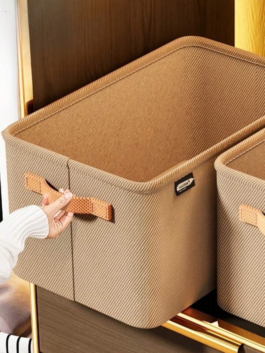 New Thickened Fabric & Steel Frame Storage Basket, Clothing & Miscellaneous Items Organizer