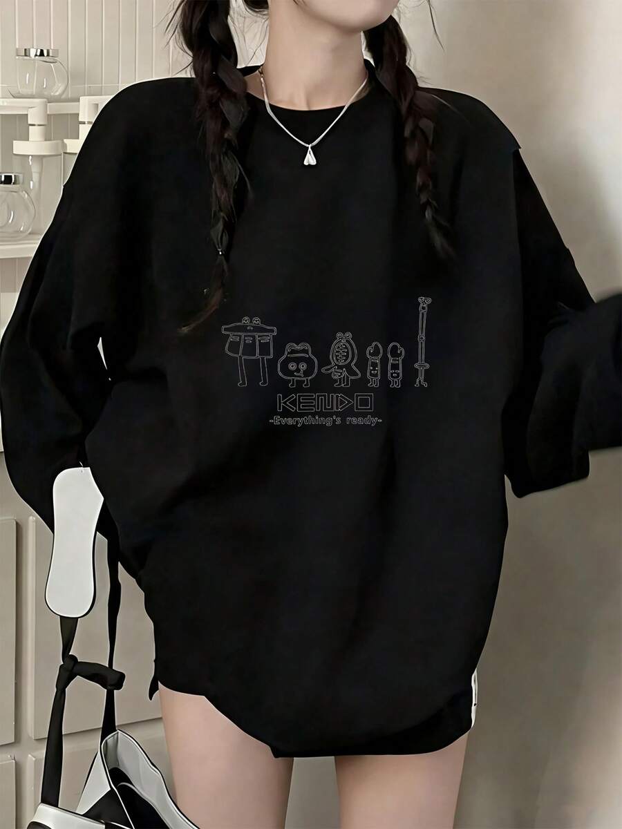 Women Sweatshirts - Black - View 1