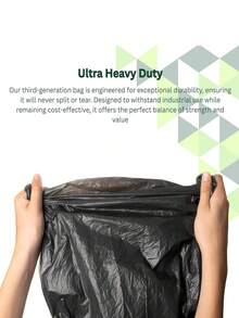 100/200pcs Black Polyethylene Garbage Bags, Thick Leak-Proof Multi-Purpose Trash Bags, Suitable For Recyclables, Bathroom Waste, Food And Pet Waste, Odorless, Fit For Home, Office And School Use - Multicolor - View 3
