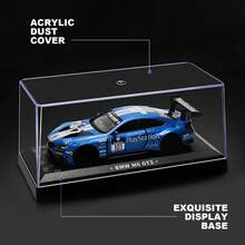 Burago 1:44 Scale BMW M6 GT3 Racing Car Model, Acrylic Box Alloy Diecast Toy Vehicle, Collectible Gift For Men - Blue - View 6