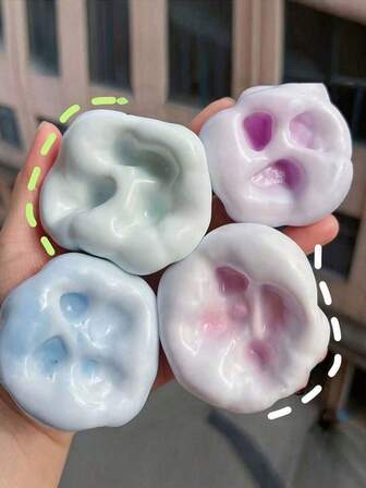1pc Super Fun Adult Decompression Squishy 100g Plus Size Glutinous Rice Squishy Fidget Toys, Elastic Mochi Balls, Press Slowly To Rebound And Change Color, Handmade Glutinous Rice Balls, Novel Toys, Suitable For Office Entertainment, Birthdays, Holiday Parties, Perfect Thanksgiving, Easter, Halloween, Christmas Gifts, Suitable For Ages 14+