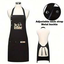 1 Piece BBQ Master Printed Apron - High-Quality Polyester Material, Adjustable Shoulder Straps, Multi-Pocket Design - Essential For Home Cooks And Professional Chefs, Durable Material, Fun Patterns, Cooking Protection, Sturdy Structure, Essential For Baking And BBQ - AZX0001 - 查看 6