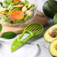 1pc Green Plastic 3-In-1 Avocado Slicer, Avocado Peeler, Pitter And Cutter Kitchen Tool, Simple And Efficient Avocado Dicing Accessory - Multicolor - View 6