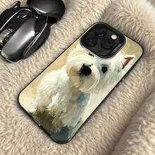 Funda de Teléfono con Estampado de Perro Blanco para Modelos de  y  Adecuada para Todas las Estaciones Opción de Regalo Ideal - Plateado - Ver 5