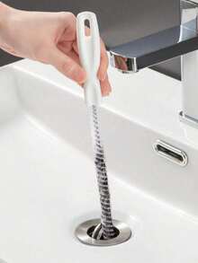1件装管道疏通刷 浴室毛发下水道水槽清洁刷 排水管清洁器 柔性清洁器 堵塞物清理器，柔性管道排水刷，排水清洁设备，浴室配件 排水管疏通工具，水槽溢水清洁刷，家用排水管毛发收集器 厨房用品 厨房配件 厨房工具 - 白色 - 查看 7