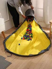 WHICHLIFE 1个大容量可折叠儿童玩具收纳桶 - 可收纳积木、玩具和脏衣服 - 耐用、易清洁、便携，是卧室、客厅和游戏室的理想家居收纳方案 - 灰色 - 查看 6