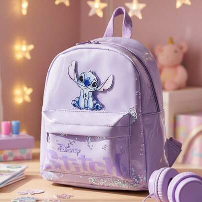 Backpack Is Perfect For The Back-To-School Season. Made Of Polyester With A Transparent Glitter Design, A Zipper Closure, And Adjustable Shoulder Straps, It's Ideal For School, Work, Travel, And Outdoor Activities. It Also Makes A Great Gift For Friends.