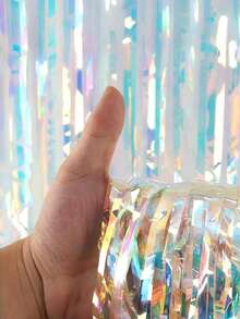 1 قطعة خلفية حفلة 1م * 2م، رقائق معدنية، شرابات، ستائر معدنية، عيد ميلاد، زفاف، ذكرى عيد ميلاد للنساء العازبات، ستائر حرير مطر للبالغين، ديكور خلفية حفلة عيد الميلاد، ستائر جدارية من رقائق الألمنيوم اللامعة مع شرابات