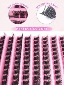 120PCSsingle-Cluster False Eyelashes, Large Capacity, D-Curl, DIY False Eyelashes, Natural Style, Extra Thick, Lightweight And Flowing, Super Soft, Reusable, Single-Cluster Segmented False Eyelashes, Eyelash Extension, Suitable For Travel, Daily Beginners, Wedding, Date, Party, Festival, Especially Suitable For Christmas, Halloween And Gift Eyelashes - Black - View 6