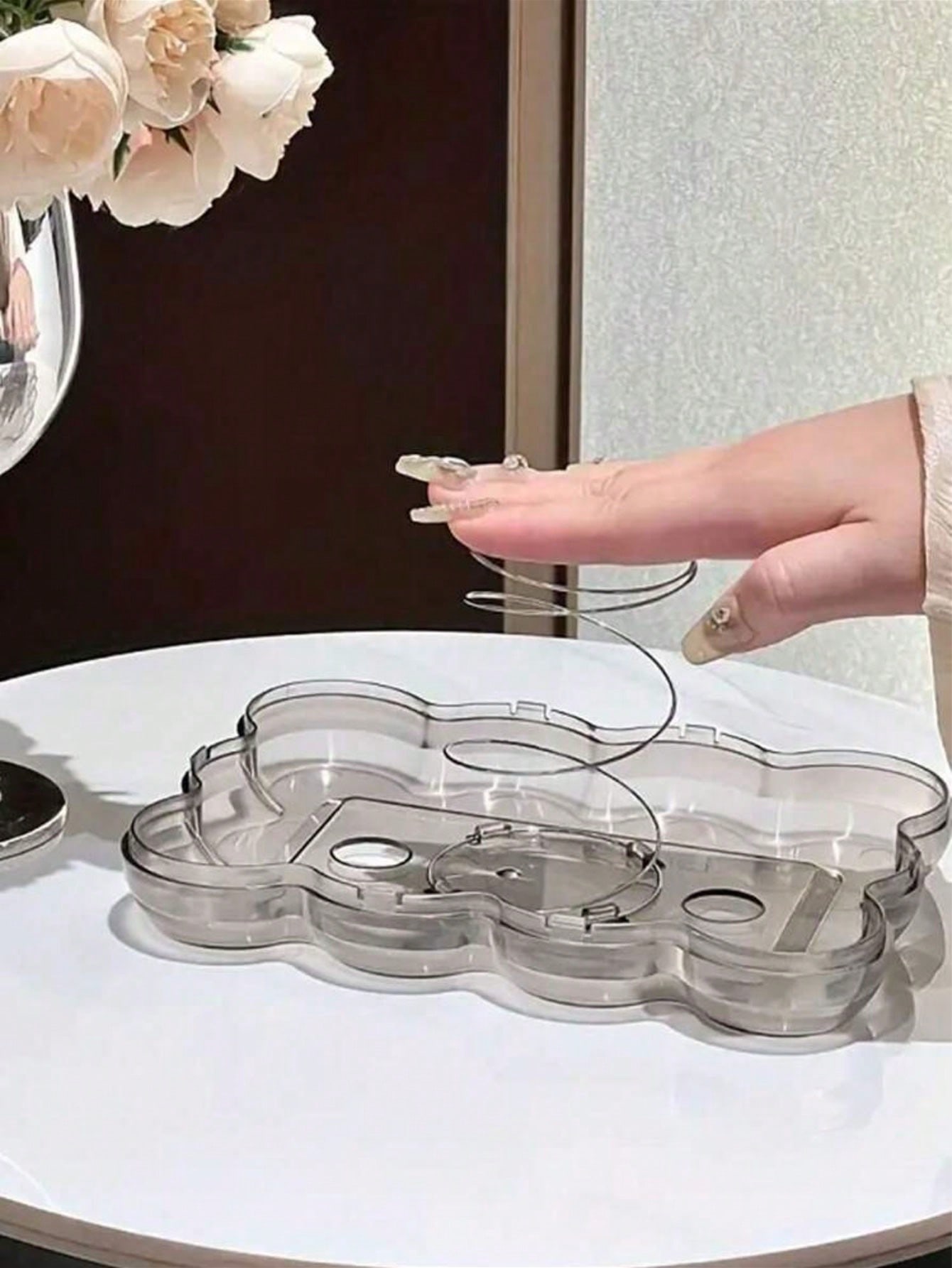 1 علبة مناديل بلاستيكية، علبة مناديل ذات موحد اللو...