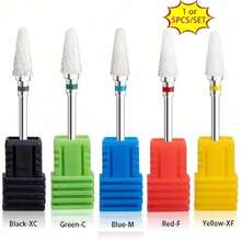 1 o 5 pezzi Punte per trapano elettrico in ceramica - Strumento di precisione per manicure e pedicure per uomo e donna - Multicolore - Visualizzare 12